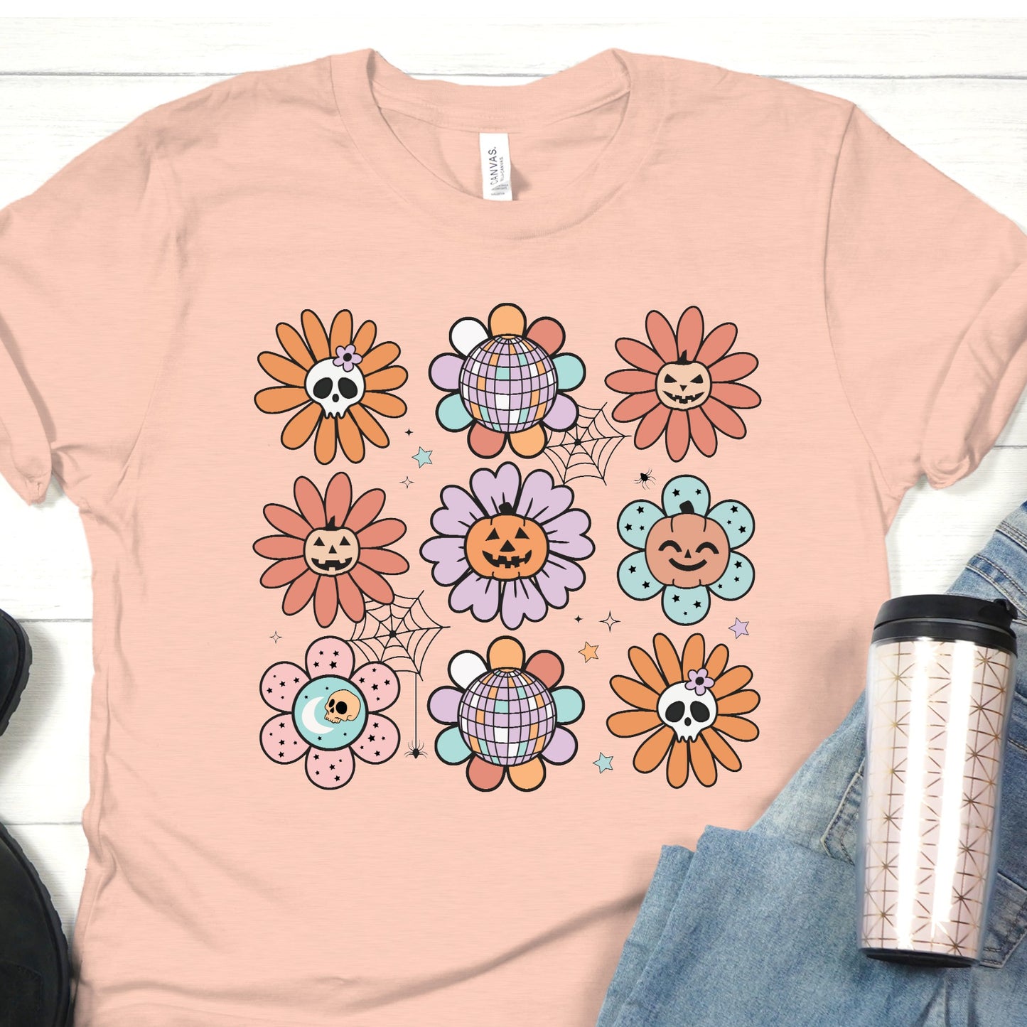 Retro Halloween Flowers