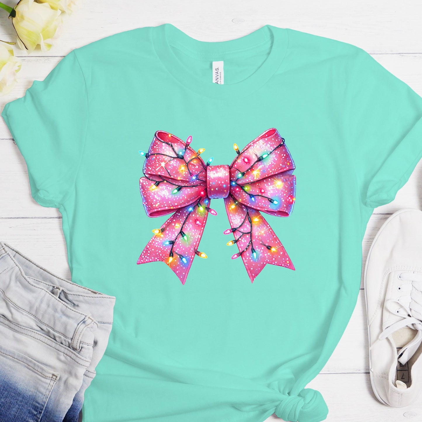 Pink Christmas Coquette Bow