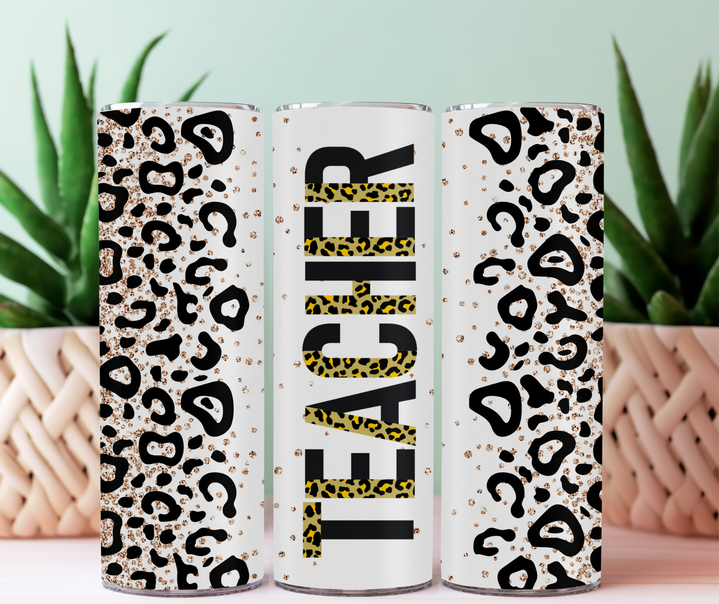 Teacher Large Leopard Tumbler