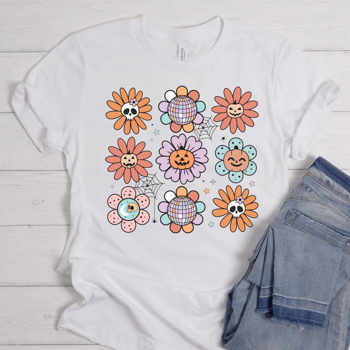 Retro Halloween Flowers