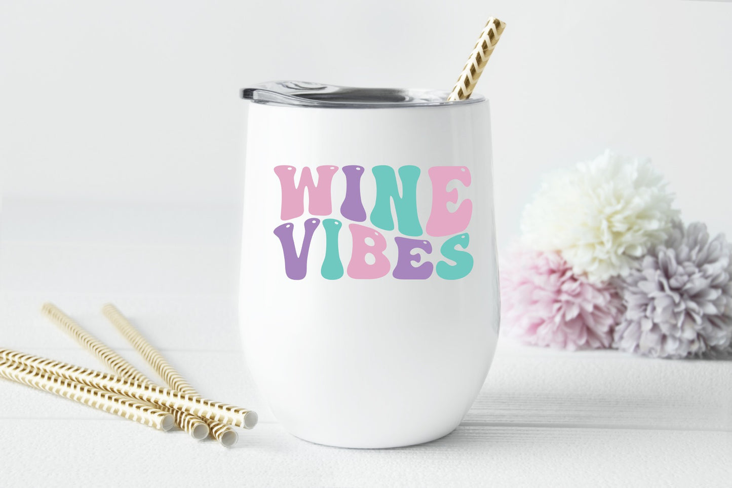 Retro Wine Vibes Tumbler
