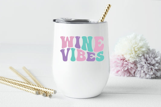 Retro Wine Vibes Tumbler