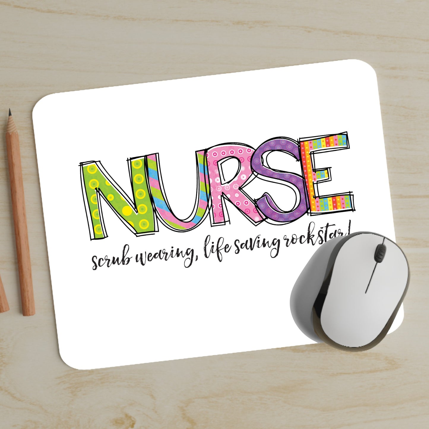 Colorful Nurse Mouse Pad