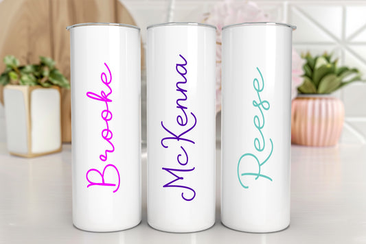 Personalized Script Tumbler