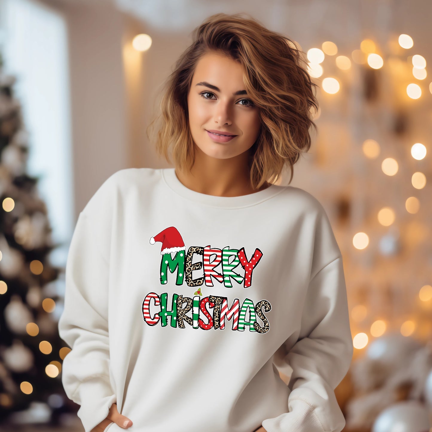 Merry Christmas with Santa Hat