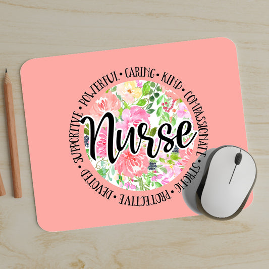 Circle Nurse Affirmations Mouse Pad