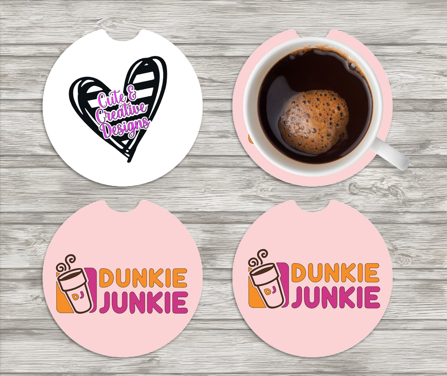 Dunkie Junkie Car Coasters