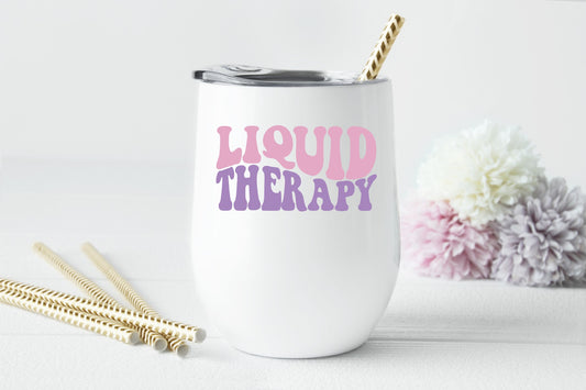 Retro Liquid Therapy Wine Tumbler