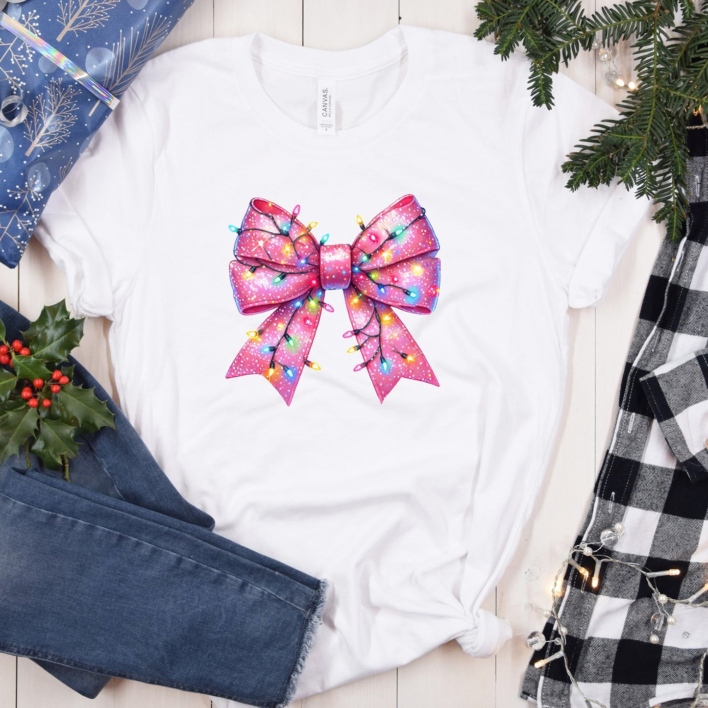 Pink Christmas Coquette Bow