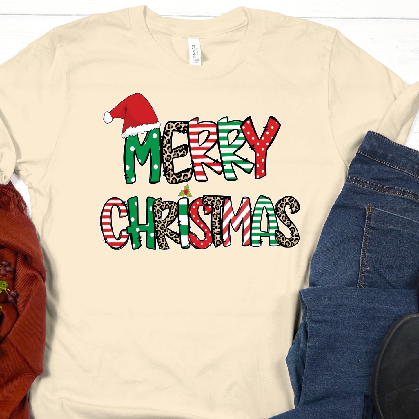 Merry Christmas with Santa Hat